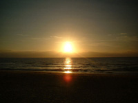 幣の浜の夕陽